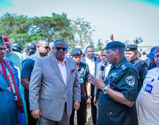 GOVERNOR MUTFWANG PROMISES SUSTAINABLE SECURITY IN PLATEAU STATE, INSPECTS MOBILE POLICE BARRACKS IN GASHISH AND PROPOSED SITE IN KWALL – GYANG BERE