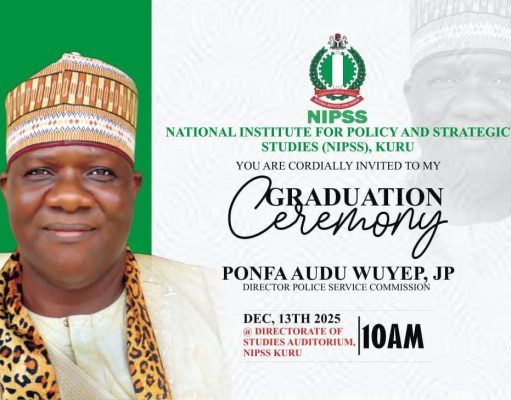TAPYA Celebrates Prince Ponfa Audu Wuyep on His Graduation from NIPSS, Kuru