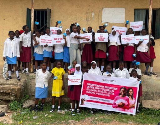 OWLACDI Marks Menstrual Health Day With Pad Outreach For 45 Girls In Nasarawa